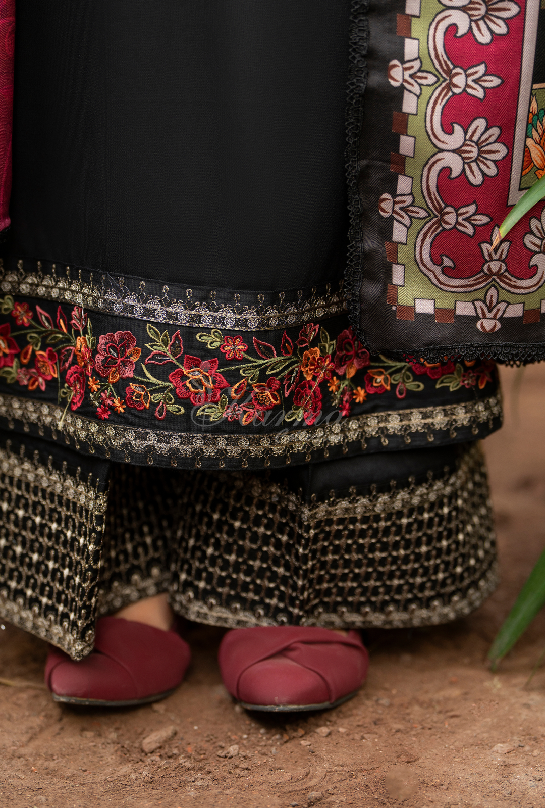 Karma Luxury Winter Collection – 3-Piece Ready-to-Wear( NIGHTFALL) -1525