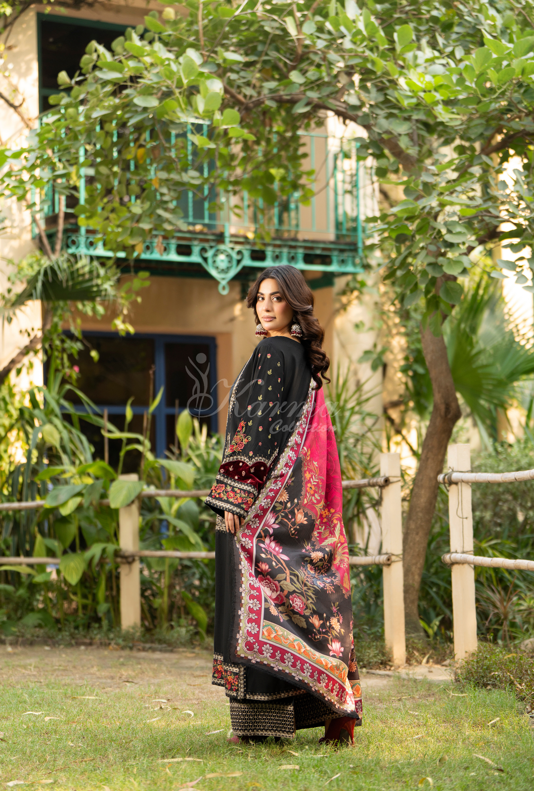 Karma Luxury Winter Collection – 3-Piece Ready-to-Wear( NIGHTFALL) -1525