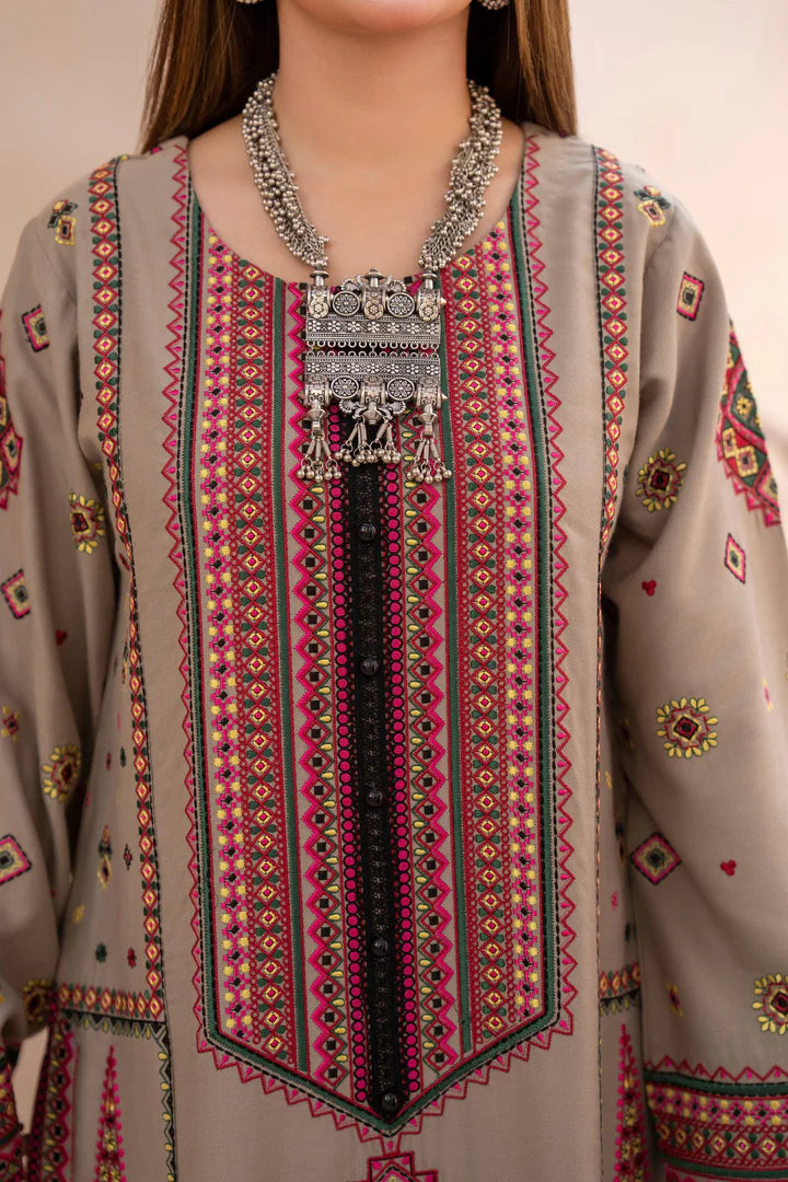 Karma Mishal Luxury Winter Collection – 3-Piece Ready-to-Wear (1533 Light Oatmeal)