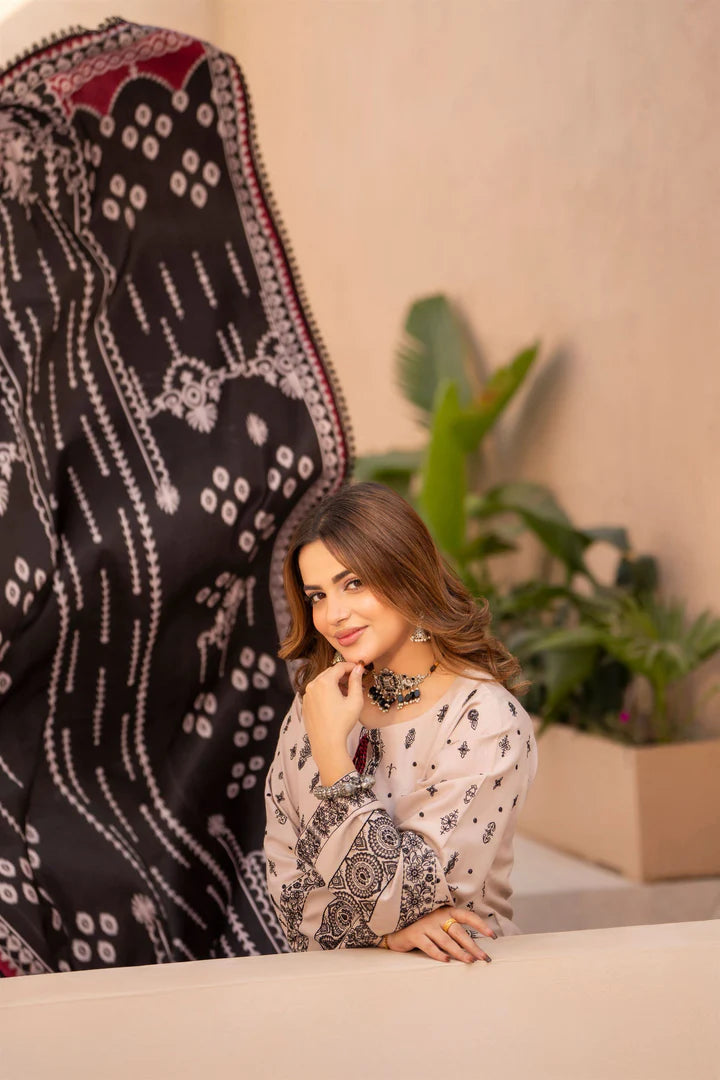 Karma Mishal Luxury Winter Collection – 3-Piece Ready-to-Wear (1531 Almond Skin)