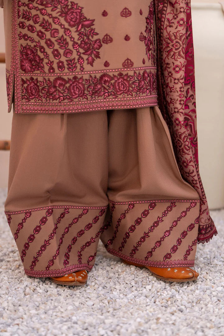 Karma Mishal Luxury Winter Collection – 3-Piece Ready-to-Wear (1536 Espresso)