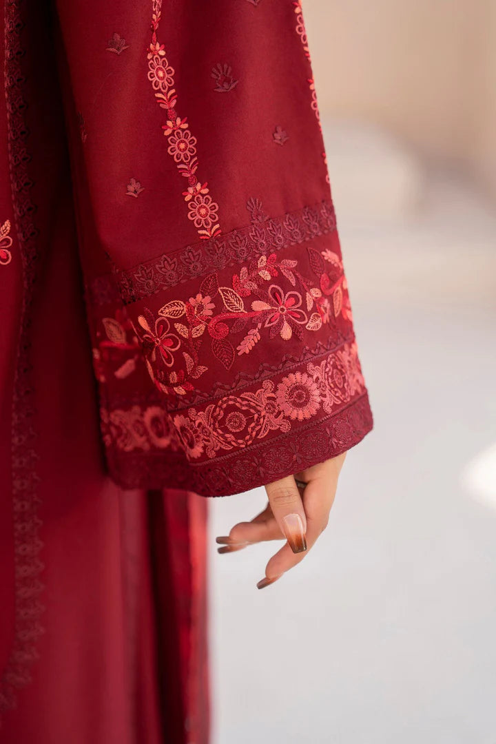 Karma Mishal Luxury Winter Collection – 3-Piece Ready-to-Wear (1537 Ember Red)