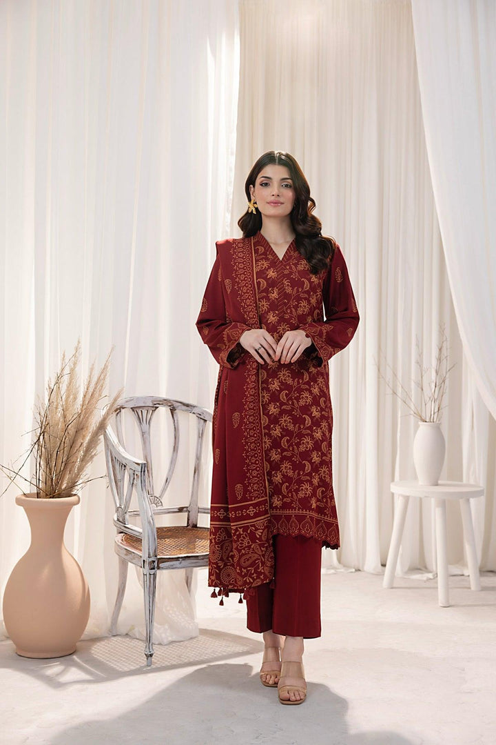 Lakhany 03 Piece Unstitched Cashmi Wool Printed Suit - LG-UB-0095-A