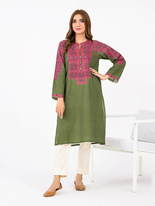 LIMELIGHT UK READY TO WEAR 2-PIECE Khaddar Shirt-Printed(Pret) LKH-07 - GREEN
