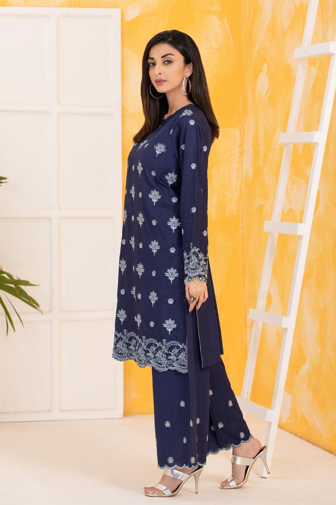 LAKHANY 02 PIECE  EMBROIDERED SHIRT &amp; TROUSER - LSM-2814