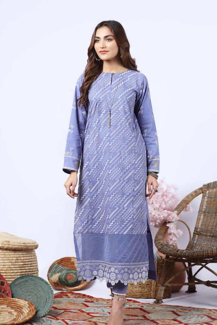 Lakhany 02 Piece Stitched Embroidered Lawn Shirt &amp; Trouser LKH-06