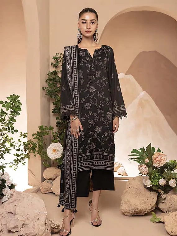 Lakhany 03 Piece Unstitched Printed Marina Suit - LG-AR-0029-C