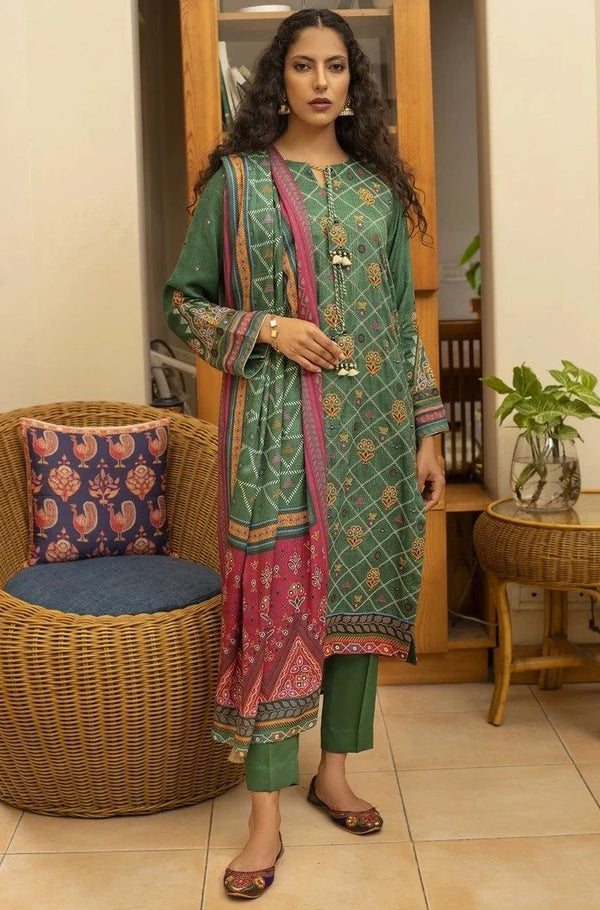 Lakhany 3-Piece Ready To Wear Embroidered Khaddar - LSM-2535 Black