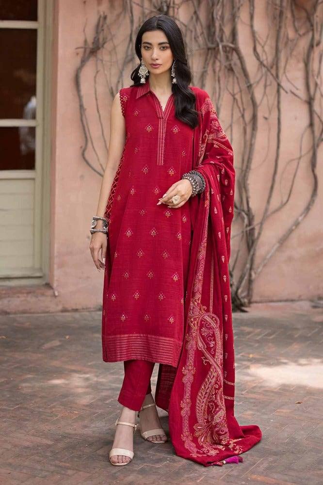GUL AHMED 3PC KHADDAR JACQUARD UNSTITCHED SUIT MJ-32075