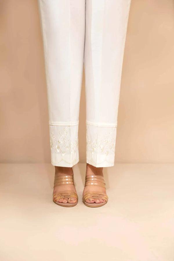 NISHAT EMBROIDERED TROUSERS - PS24 - 150
