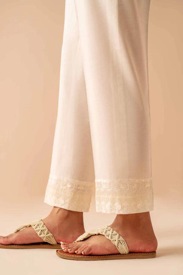 NISHAT EMBROIDERED TROUSERS - PE24 - 265