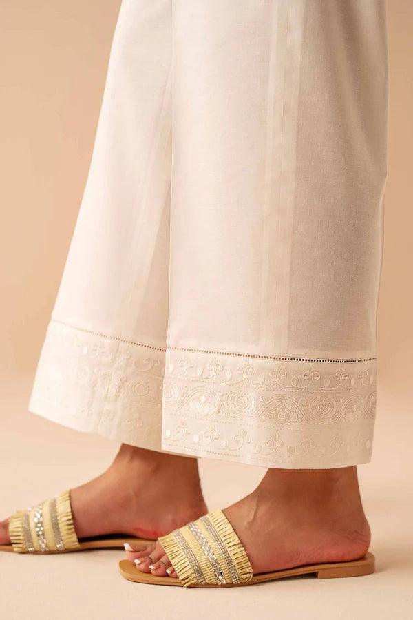 NISHAT EMBROIDERED TROUSERS - PE24 - 266