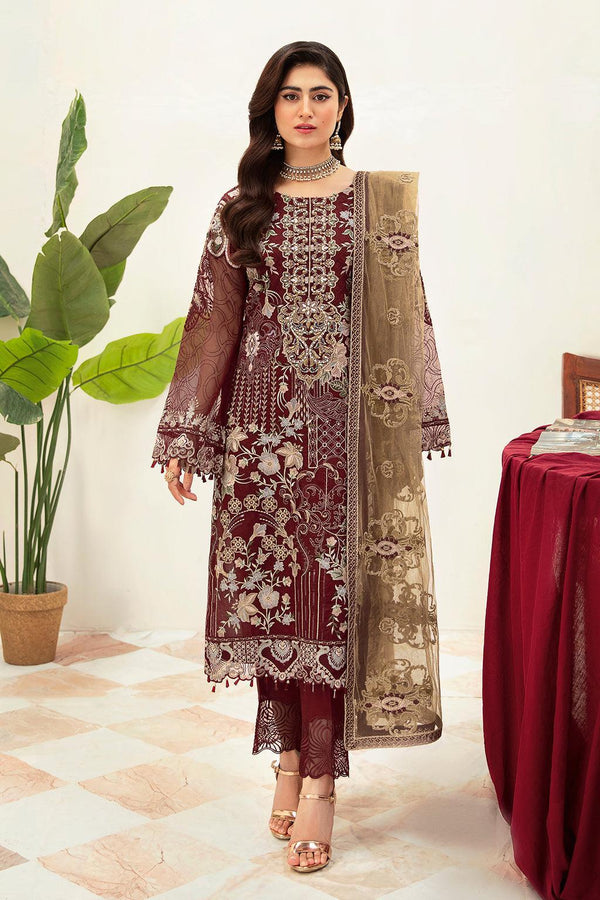 RAMSHA READY TO  WEAR ORGANZA M-1003