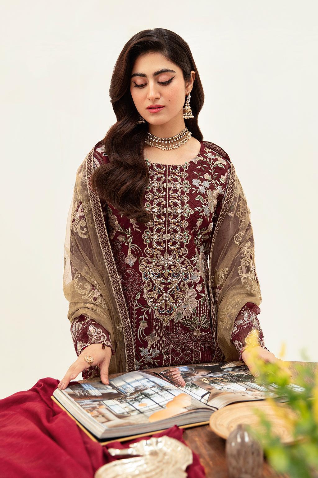 RAMSHA READY TO  WEAR ORGANZA M-1003