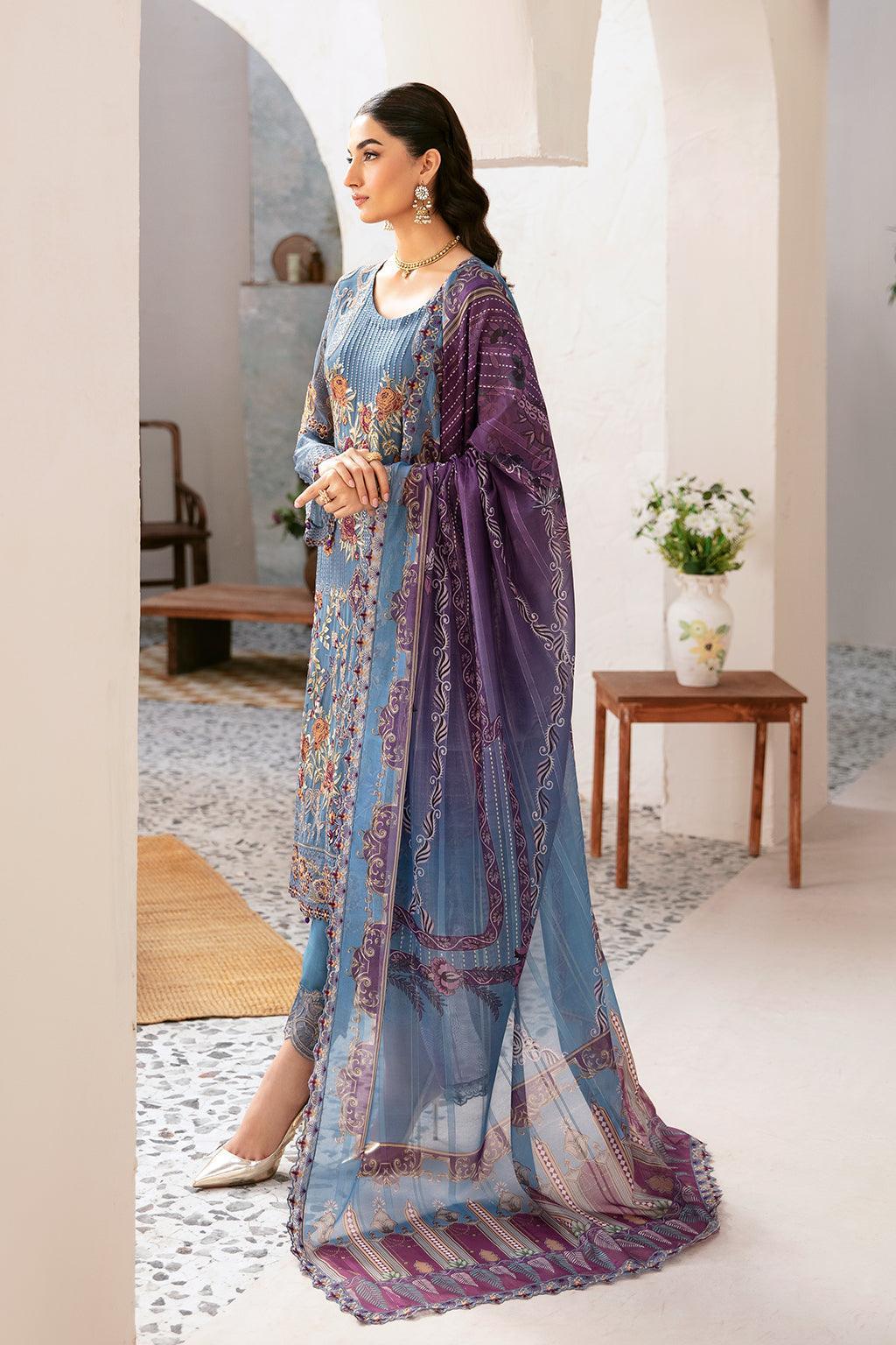 RAMSHA READY TO WEAR RANGOON CHIFFON COLLECTION D-1202