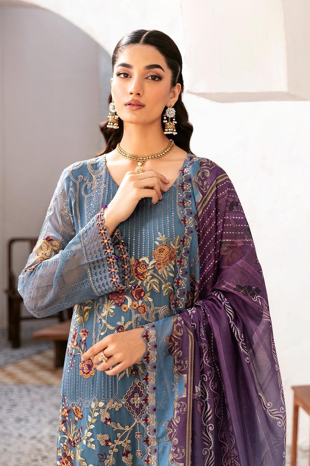 RAMSHA READY TO WEAR RANGOON CHIFFON COLLECTION D-1202