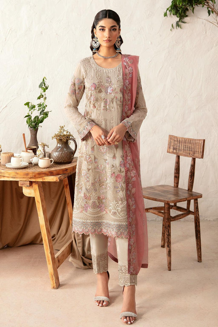 RAMSHA READY TO WEAR RANGOON CHIFFON COLLECTION D-1212
