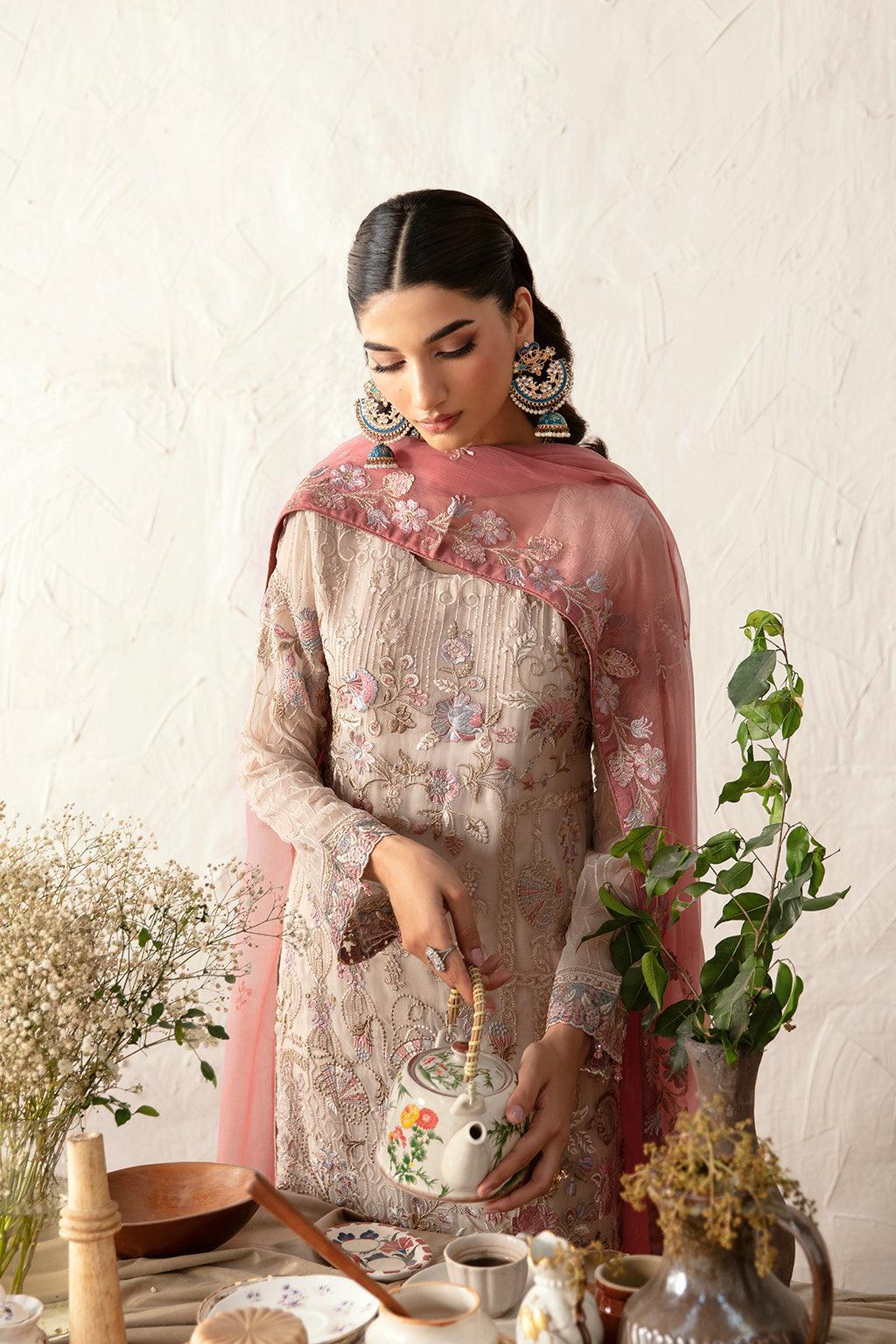 RAMSHA READY TO WEAR RANGOON CHIFFON COLLECTION D-1212