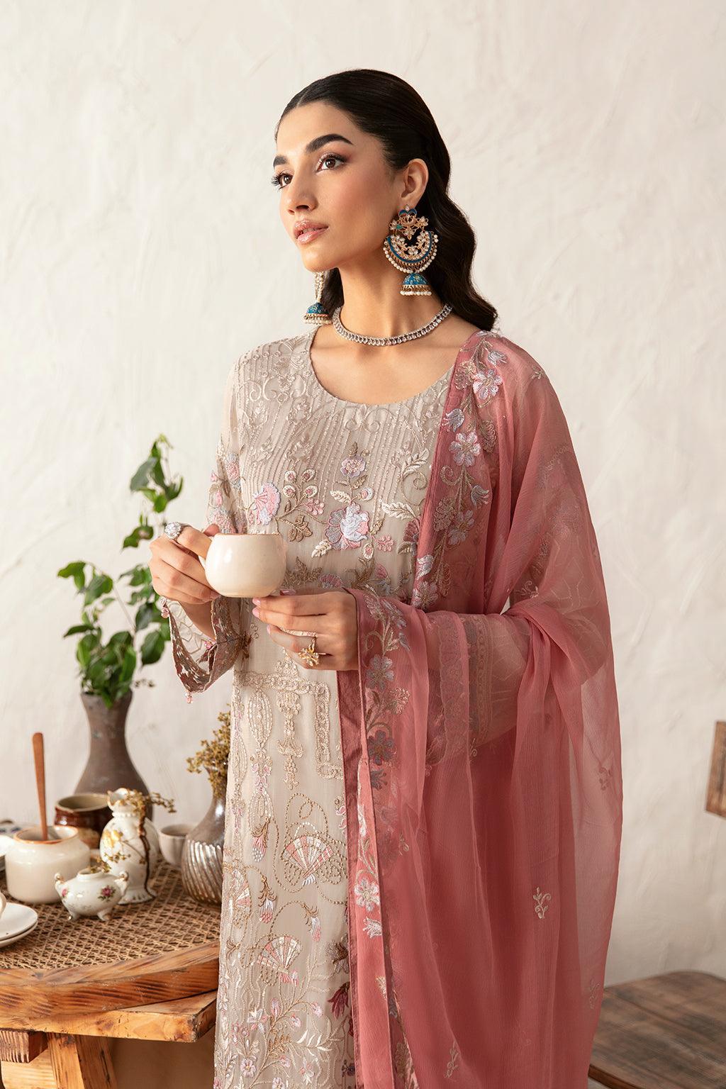 RAMSHA READY TO WEAR RANGOON CHIFFON COLLECTION D-1212