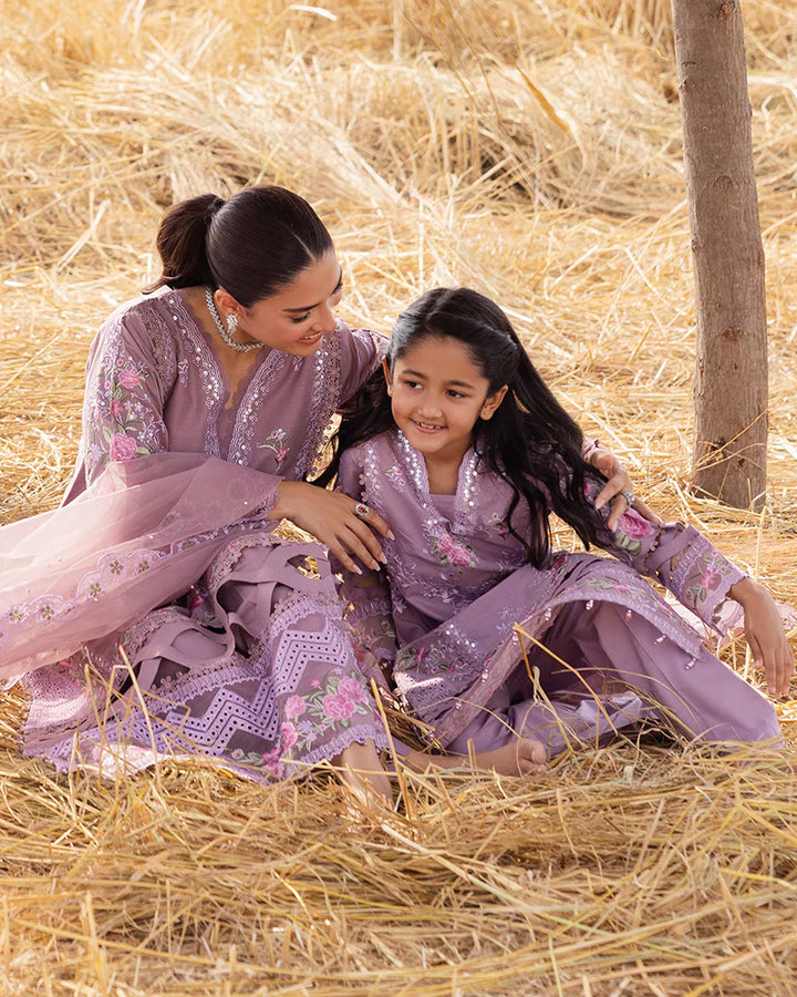 Allys 3-Piece Ready to Wear Mother &amp; Daughter AL-1025 Mauve