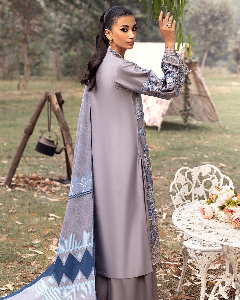 Ally's 3-Piece Suit Embroidered Dhanak Chikankari DNK 45