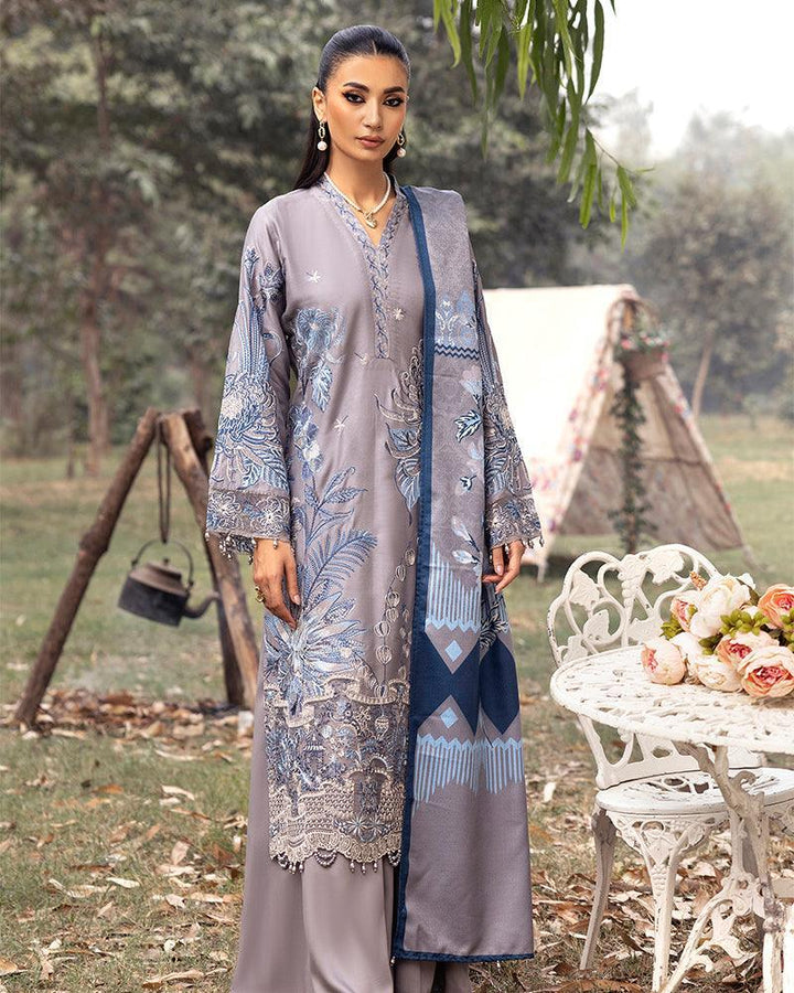 Ally's 3-Piece Suit Embroidered Dhanak Chikankari DNK 45