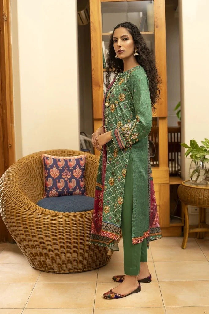 Lakhany 3-Piece Ready To Wear Embroidered Khaddar - LSM-2535 Black