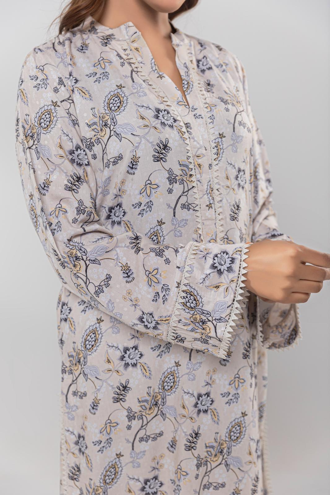 3 PC Mena By Chamak Linen Intermix Stitched MSL-02