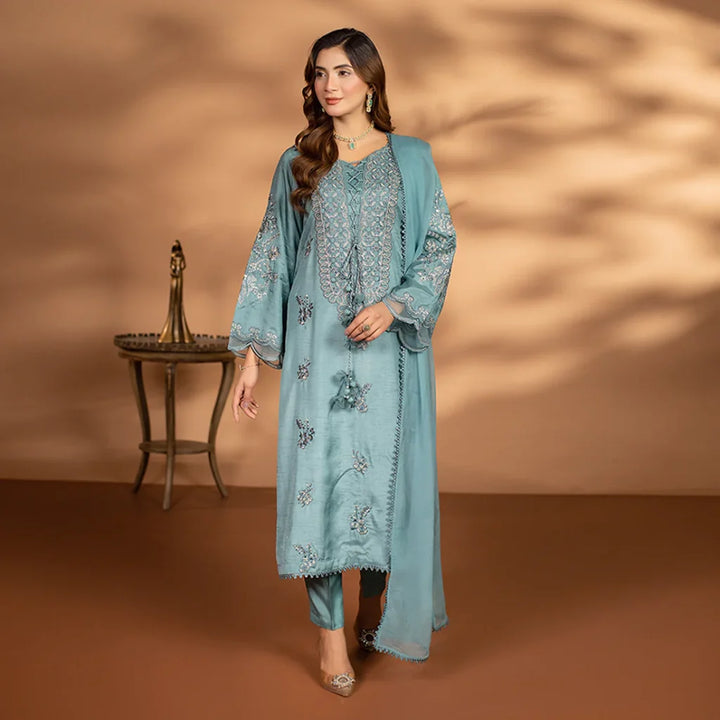 Zahra Rubab 3-Piece Ready To Wear Tehwaar ZR-2508 Turquoise