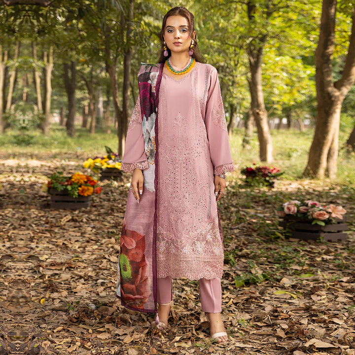 Zahra Rubab 3-Piece Ready to Wear Blossom Collection - Rose ZR-2524