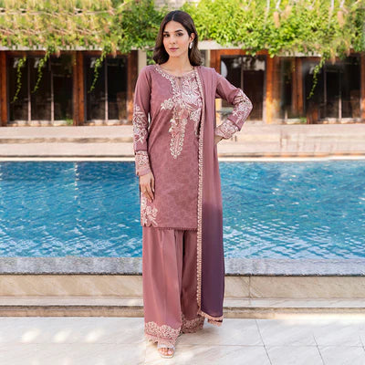 Zahra Rubab 3-Piece Ready to Wear Luxury Lawn Nayab Collection Dalia ZR-2537 Rose