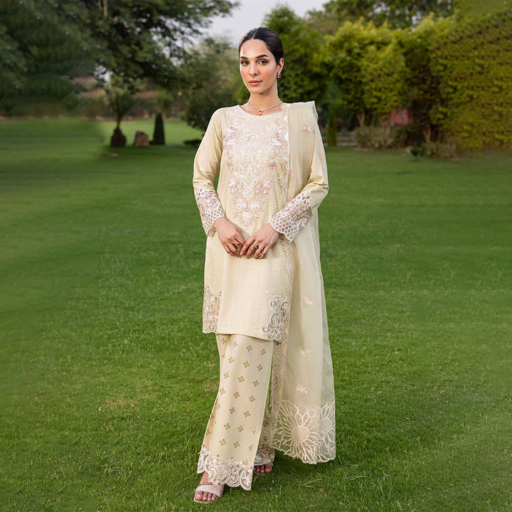 Zahra Rubab 3-Piece Ready to Wear Luxury Lawn Nayab Collection Sapphire ZR-2533 Off-White