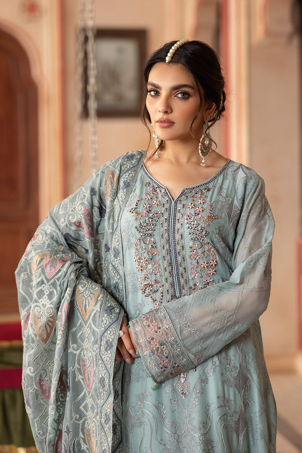 Ramsha 3-Piece Ready to Wear  Luxury Chiffon Collection T-302