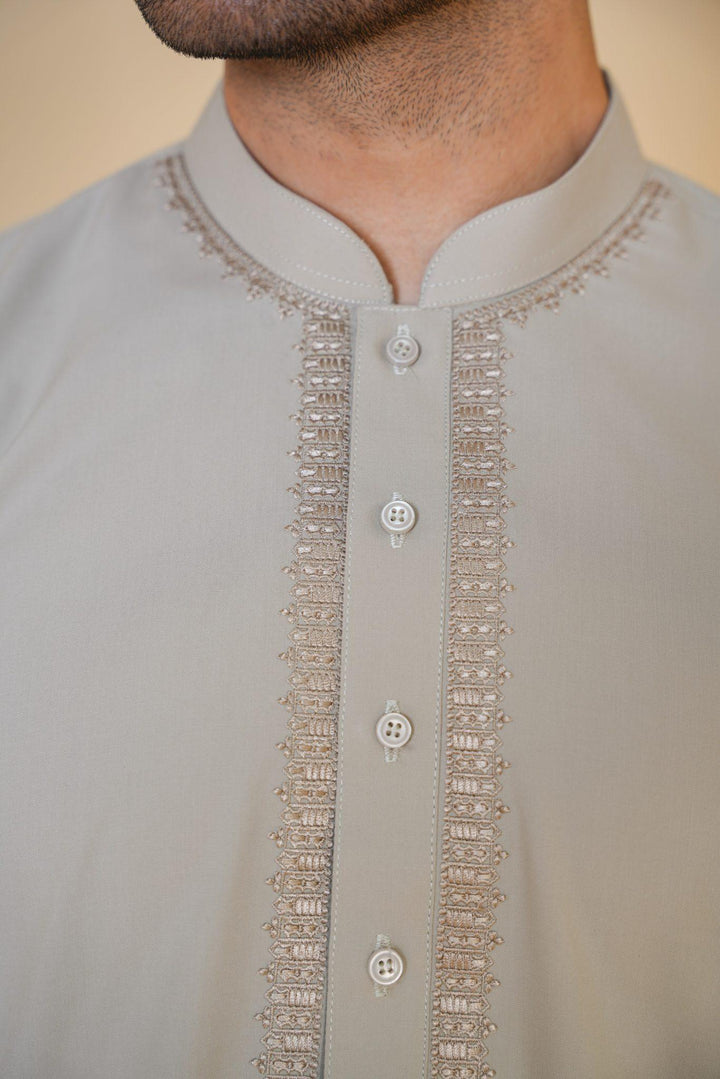 Al-Qaisar Men's Embroidered Shalwar Kameez AQ-09