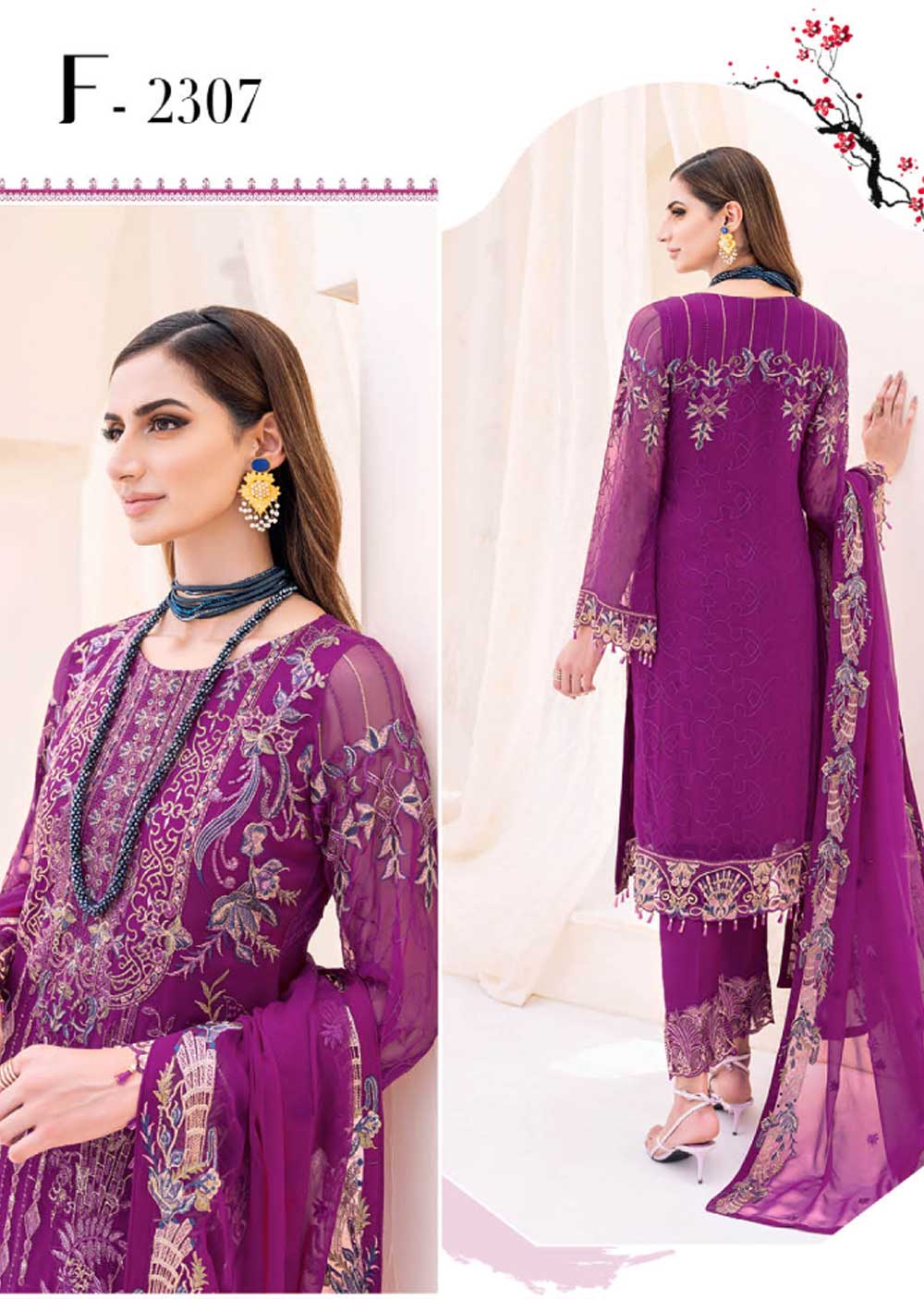 Ramsha Chiffon Collection 2023 – F-2307-R