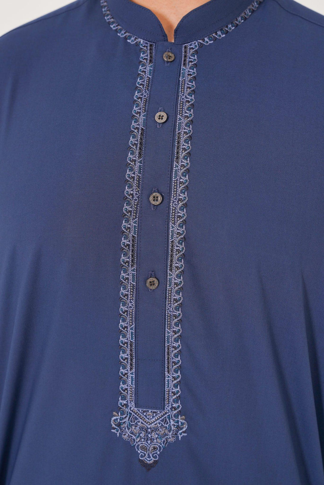 Al-Qaisar Blue Embroidered Shalwar Kameez AQ-27