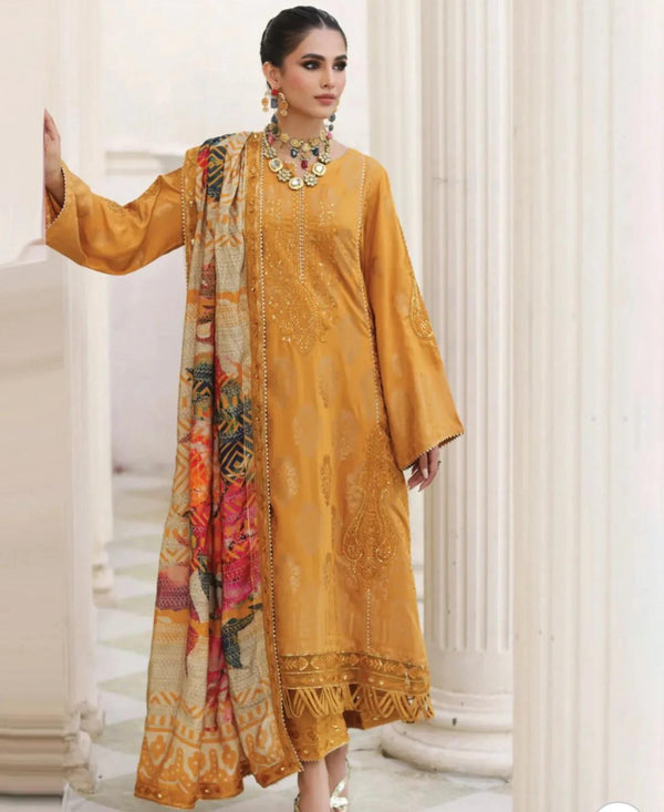 CHARIZMA 3-PC STITCHED EMBROIDERED STAPLE JACQUARD COLLECTION CMW-05