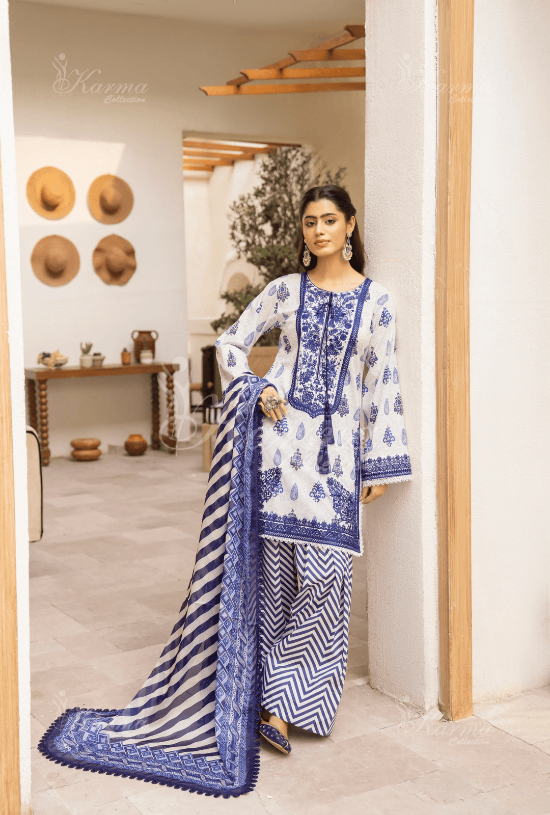 3-Piece Ready to Wear Karma Collections SAPPHIRE MIST KC-1498