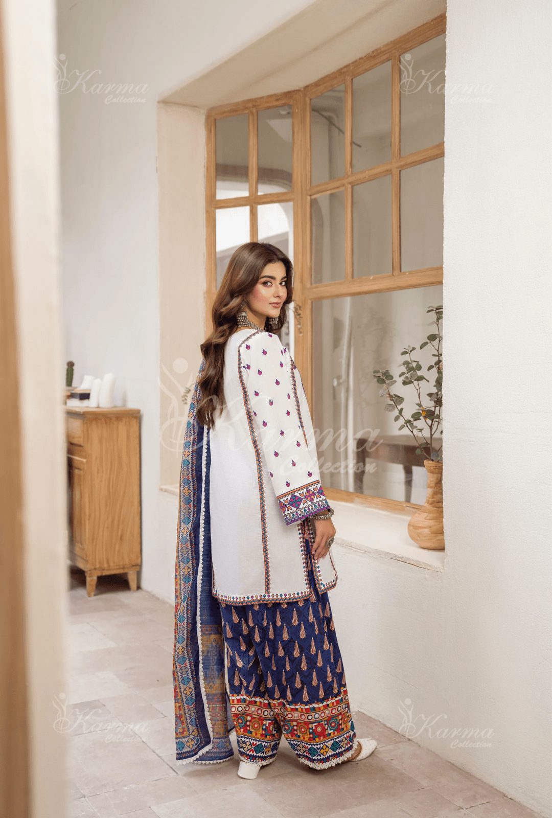 3-Piece Ready to Wear Karma Collections COOL BLUE KC-1495