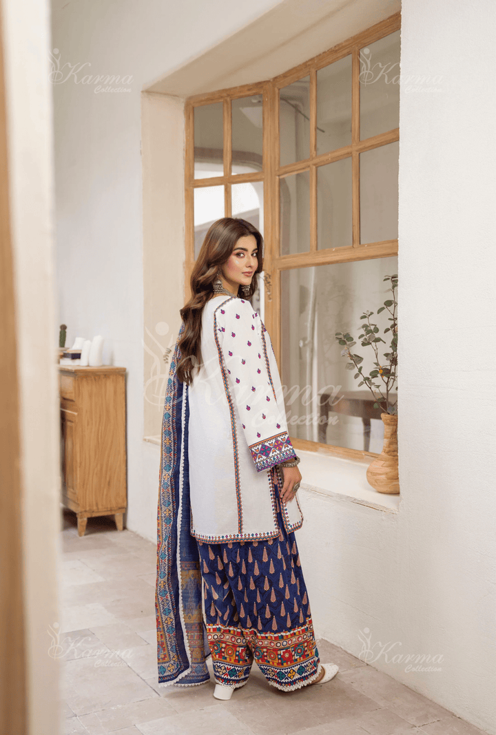 3-Piece Ready to Wear Karma Collections COOL BLUE KC-1495