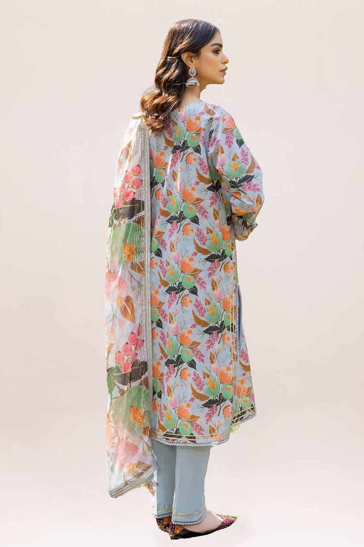 GUL AHMED 3PC UNSTITCHED PRINTED LAWN SUIT WITH LUREX CHIFFON DUPATTA SP-42011