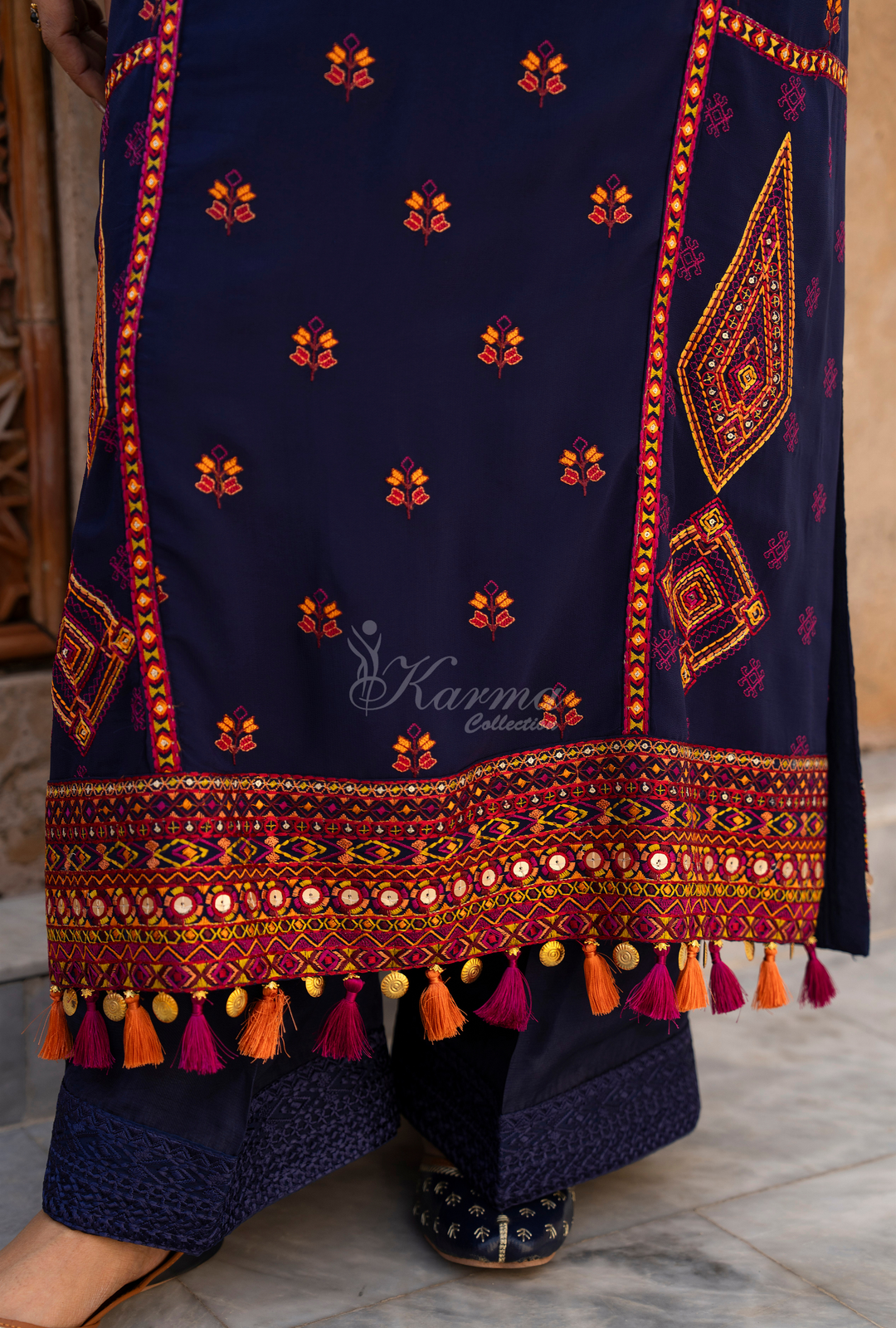 Karma Georgette Chiffon Festive Luxury Collection – 3-Piece Ready-to-Wear F-495