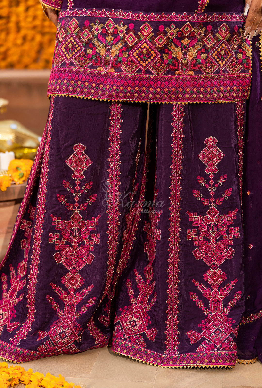 Karma Georgette Chiffon Festive Luxury Collection – 3-Piece Ready-to-Wear F-494