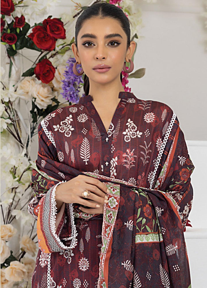 Lakhany Printed Lawn Suits Unstitched 3 Piece LG-RM-0002-B - Summer Collection