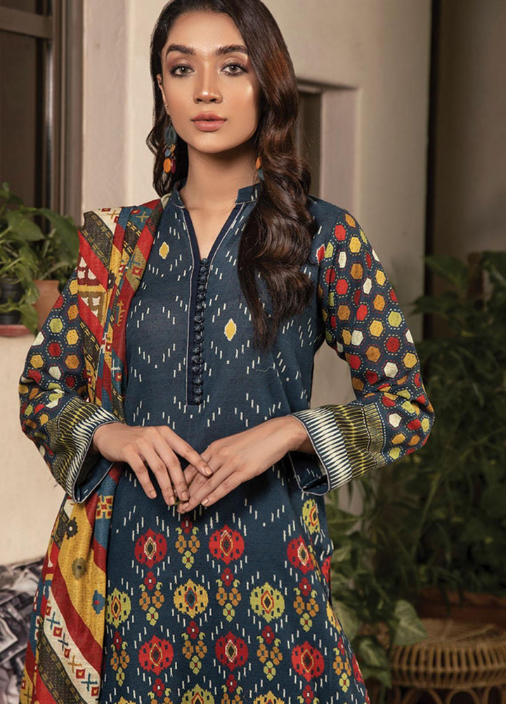 Lakhany Printed Khaddar Suits Unstitched 3 Piece KPW-504 - Winter Collection