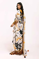 3PC GUL AHMED WINTER COLLECTION Unstitched Printed Linen Suit LT-42006