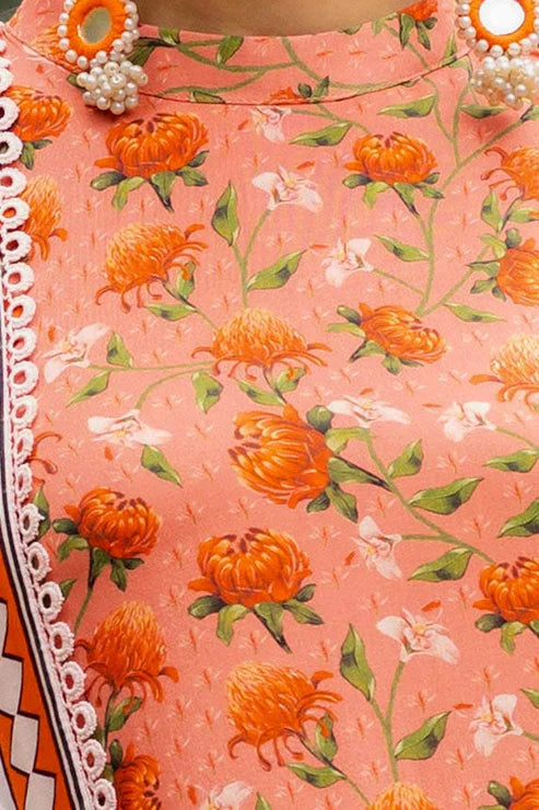 3PC GUL AHMED WINTER COLLECTION Unstitched Printed Linen Suit LT-42009