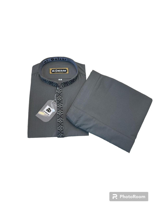 Al-Qaisar Men's Grey Shalwar Kameez AQ-12