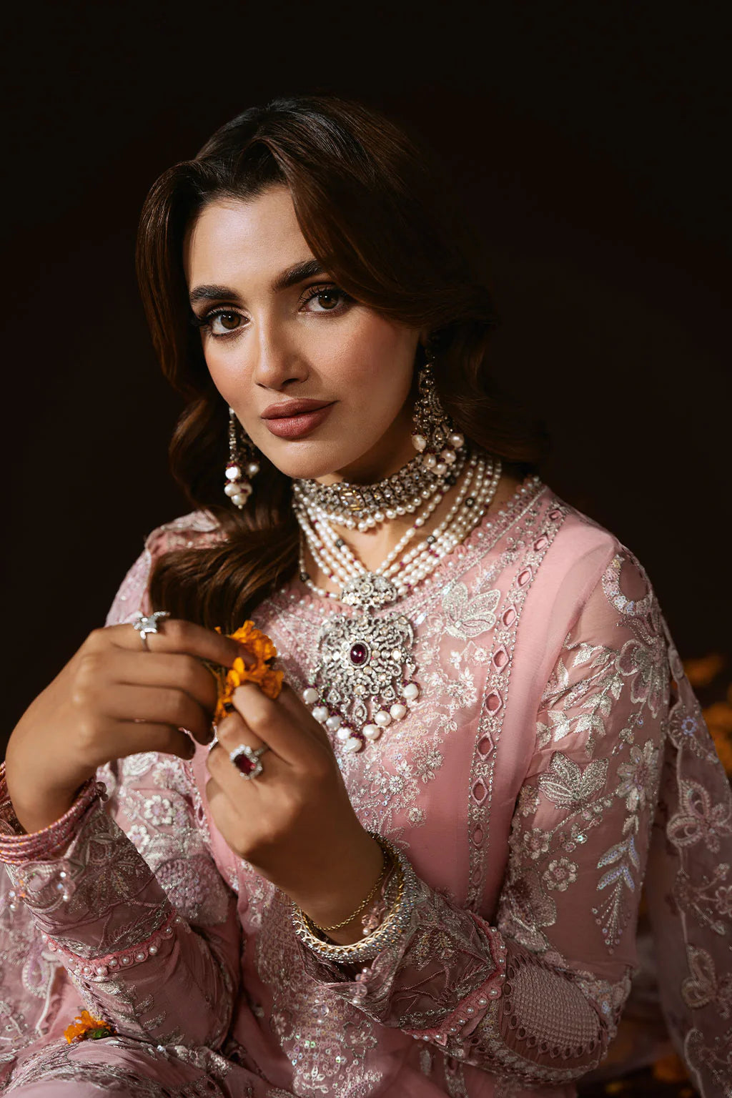 Ramsha 3-Piece Ready to Wear Dastak Luxury Chiffon Collection Vol-2 - Q-202 Pink