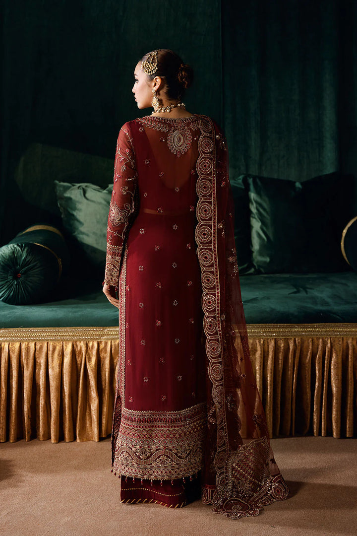 Ramsha 3-Piece Ready to Wear Dastak Luxury Chiffon Collection Vol-2 - Q-203 Red